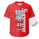 LOUIS VUITTON, SUPREME, Kaws - Unisex V-Neck Mesh Tee - Relaxed Fit