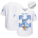 OFF WHITE, Tom and Jerry - Unisex V-Neck Mesh Tee - Relaxed Fit