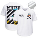 OFF WHITE, Donald Duck - Unisex V-Neck Mesh Tee - Relaxed Fit