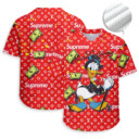 Donald Duck, LOUIS VUITTON - Unisex V-Neck Mesh Tee - Relaxed Fit