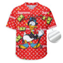 Donald Duck, LOUIS VUITTON - Unisex V-Neck Mesh Tee - Relaxed Fit