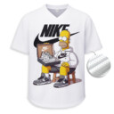 Nike x Simpson - Unisex V-Neck Mesh Tee - Relaxed Fit
