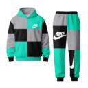 NIKE Teal & Grey Colorblock - Unisex Hoodie Joggers Set