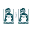 Star Wars: The Mandalorian Cute Silhouette  Adult Stainless Steel Water Bottle