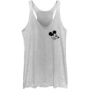 Junior's Early Mickey Headshot Racerback Tank Top