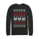 Men's Lost Gods Ugly Christmas Cat  Adult Long Sleeve Shirt