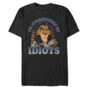 Men's Lion King Scar Surrounded By Idiots Sunset  Adult T-Shirt