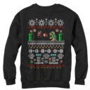 Men's Nintendo Ugly Christmas Mario and Bowser  Adult Sweatshirt