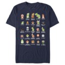 Men's Nintendo Super Mario Bros Character Guide  Adult T-Shirt