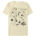 Men's Jurassic Park Isla Nublar Map  Adult T-Shirt