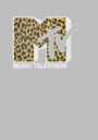 Men's MTV Cheetah Print Logo  Adult Long Sleeve Shirt