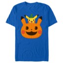 Men's Pokemon Halloween Pikachu Jack-O'-Lantern  Adult T-Shirt