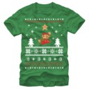 Men's Nintendo Ugly Christmas Mario Jump Star  Adult T-Shirt