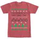 Men's Lost Gods Ugly Christmas Mustache  Adult T-Shirt