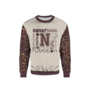 Nana Word Art Pattern With Leopard Hoodie