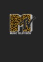 Men's MTV Cheetah Print Logo  Adult T-Shirt