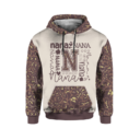 Nana Word Art Pattern With Leopard Hoodie