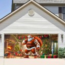 Stocktee Chicago Bears Santa Welcomes Limited Edition Garage Cover Christmas Season NEW154419