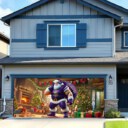 Stocktee Minnesota Vikings Santa Welcomes Limited Edition Garage Cover Christmas Season NEW154427