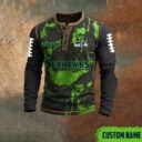 Stocktee Seattle Seahawks Limited Edition Three-Button Long Sleeve Shirt