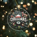 Stocktee Green Bay Packers Christmas Crystal Glass Ornament NEW155018