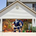 Stocktee New York Giants Santa Welcomes Limited Edition Garage Cover Christmas Season NEW154420