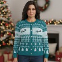 Stocktee Philadelphia Eagles Christmas Limited Edition Spun-knit Button Sweater NEW157424