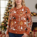 Stocktee Cincinnati Bengals Christmas Limited Edition Spun-knit Button Sweater NEW157612
