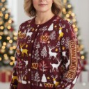 Stocktee Washington Commanders Christmas Limited Edition Spun-knit Button Sweater NEW157622