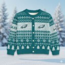 Stocktee Philadelphia Eagles Christmas Limited Edition Spun-knit Button Sweater NEW157424