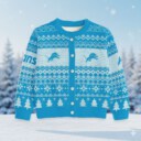Stocktee Detroit Lions Christmas Limited Edition Spun-knit Button Sweater NEW157423
