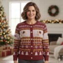 Stocktee Washington Redskins Christmas Limited Edition Spun-knit Button Sweater NEW157490