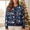 Stocktee Dallas Cowboys Christmas Limited Edition Spun-knit Button Sweater NEW157601