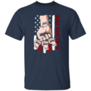 Personalized T-Shirt for Daddy Dad from Daughter Son Unique Gifts for Dad Dad Ever Fist Bump Hand with Kids American Flag Custom Name Short Sleeve Tops Tee Shirt for Birthday Fathers Day T-Shirt