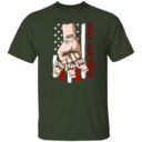 Personalized T-Shirt for Daddy Dad from Daughter Son Unique Gifts for Dad Dad Ever Fist Bump Hand with Kids American Flag Custom Name Short Sleeve Tops Tee Shirt for Birthday Fathers Day T-Shirt