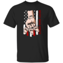 Personalized T-Shirt for Daddy Dad from Daughter Son Unique Gifts for Dad Dad Ever Fist Bump Hand with Kids American Flag Custom Name Short Sleeve Tops Tee Shirt for Birthday Fathers Day T-Shirt