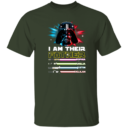FATHER'S DAY I AM THEIR FATHER DADDY DAD SHIRT WITH KIDS NAMES - PERSONALIZED CUSTOM NAME SHIRT GIFT FOR GRANDPA & DAD T-Shirt