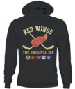 DETROIT RED WINGS - The Original Six Combined - Premium Embroidered