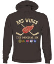 DETROIT RED WINGS - The Original Six Combined - Premium Embroidered