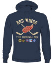 DETROIT RED WINGS - The Original Six Combined - Premium Embroidered