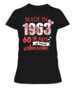 60th Birthday Gifts Ideas 60th Birthday Shirt For Her Back In 1963 Turning 60 Shirts 60th Birthday T Shirts For Woman