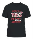 70th Birthday Gifts Ideas 70th Birthday Shirt For Her Back In 1953 Turning 70 Shirts 70th Birthday T Shirts For Woman