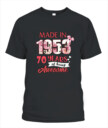 70th Birthday Gifts Ideas 70th Birthday Shirt For Her Back In 1953 Turning 70 Shirts 70th Birthday T Shirts For Woman