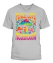 Peace Love and Mushrooms Retro Shirt – 70s Hippie Psychedelic Mushroom T-Shirt