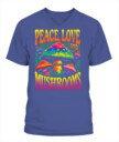 Peace Love and Mushrooms Retro Shirt – 70s Hippie Psychedelic Mushroom T-Shirt