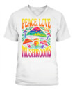 Peace Love and Mushrooms Retro Shirt – 70s Hippie Psychedelic Mushroom T-Shirt