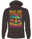 Peace Love and Mushrooms Retro Shirt – 70s Hippie Psychedelic Mushroom T-Shirt