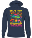 Peace Love and Mushrooms Retro Shirt – 70s Hippie Psychedelic Mushroom T-Shirt