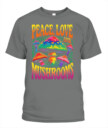 Peace Love and Mushrooms Retro Shirt – 70s Hippie Psychedelic Mushroom T-Shirt