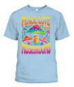 Peace Love and Mushrooms Retro Shirt – 70s Hippie Psychedelic Mushroom T-Shirt
